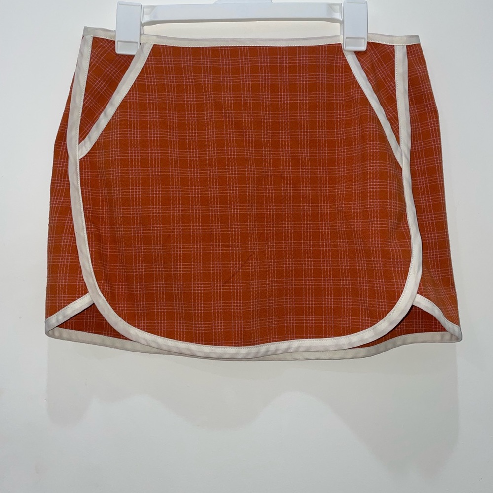 UO Orange and White Skirt